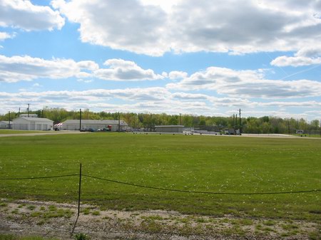 Spartan Speedway (Corrigan Oil Speedway) - Long Shot Photo From Water Winter Wonderland